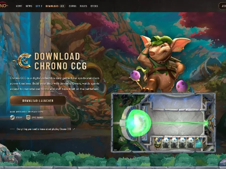 Chrono CCG: Realtime Multiplayer Card Game on Steam and Epic