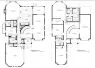 Detailed architectural floor plans of a house's main and second floors.