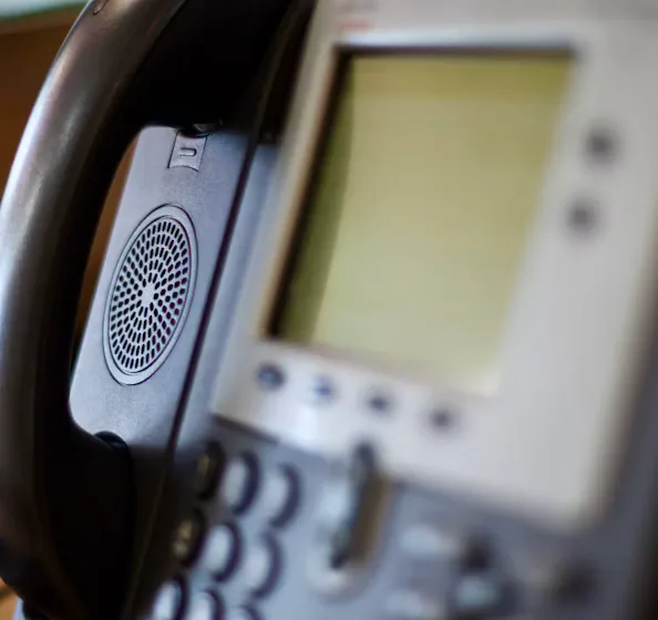 black and gray ip phone