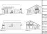 Architectural elevations of a two-story house addition.