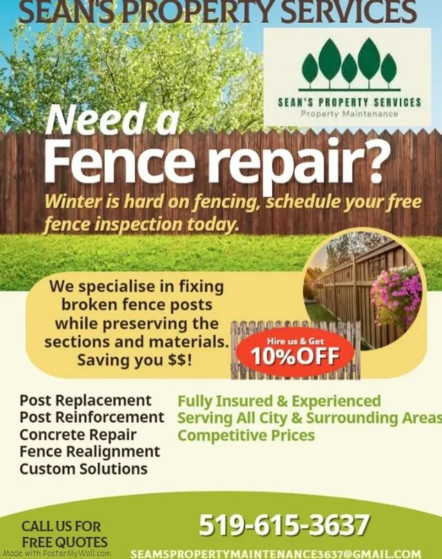 Fence Post Repairs & Fall Property Cleanups in Other in London - Image 6