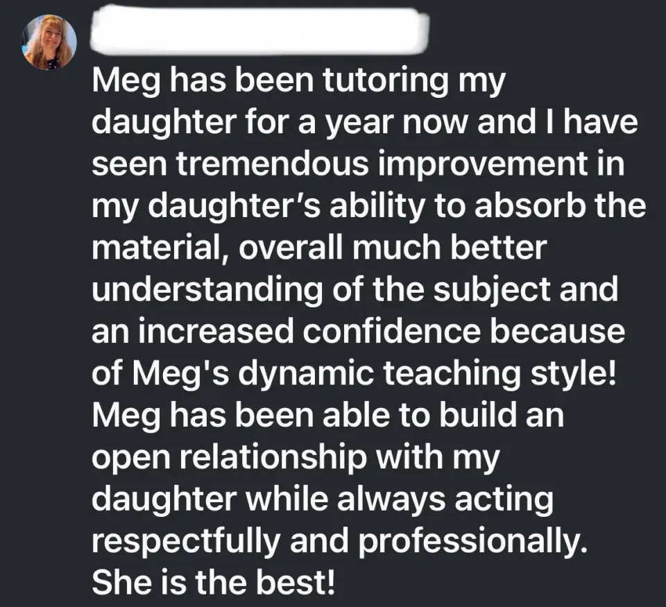 Image from Meg's saved profile