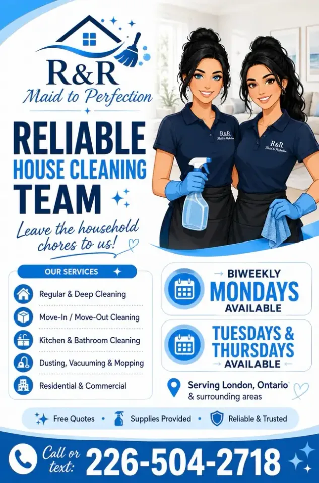 R&R Maid to Perfection Cleaning Services in Cleaners & Cleaning in London - Image 2