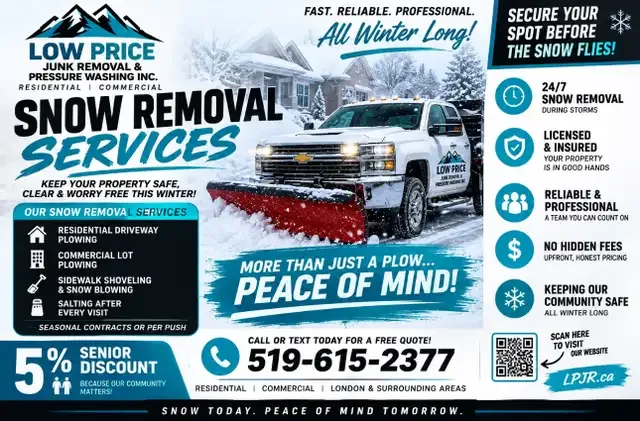 Residential & Commercial Snow Removal in Snow Removal & Property Maintenance in London - Image 2