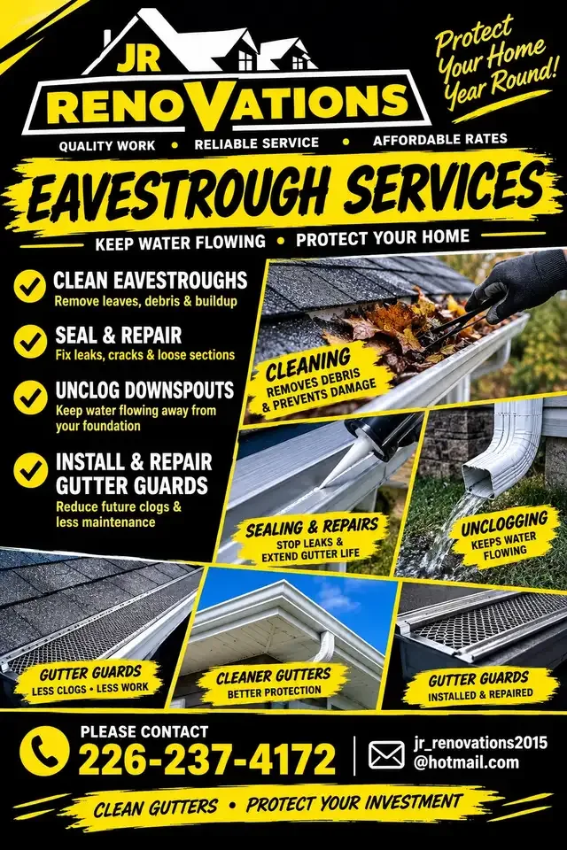 eavestrough cleaning and repairs gutter guards & tree cutting in Lawn, Tree Maintenance & Eavestrough in London - Image 2