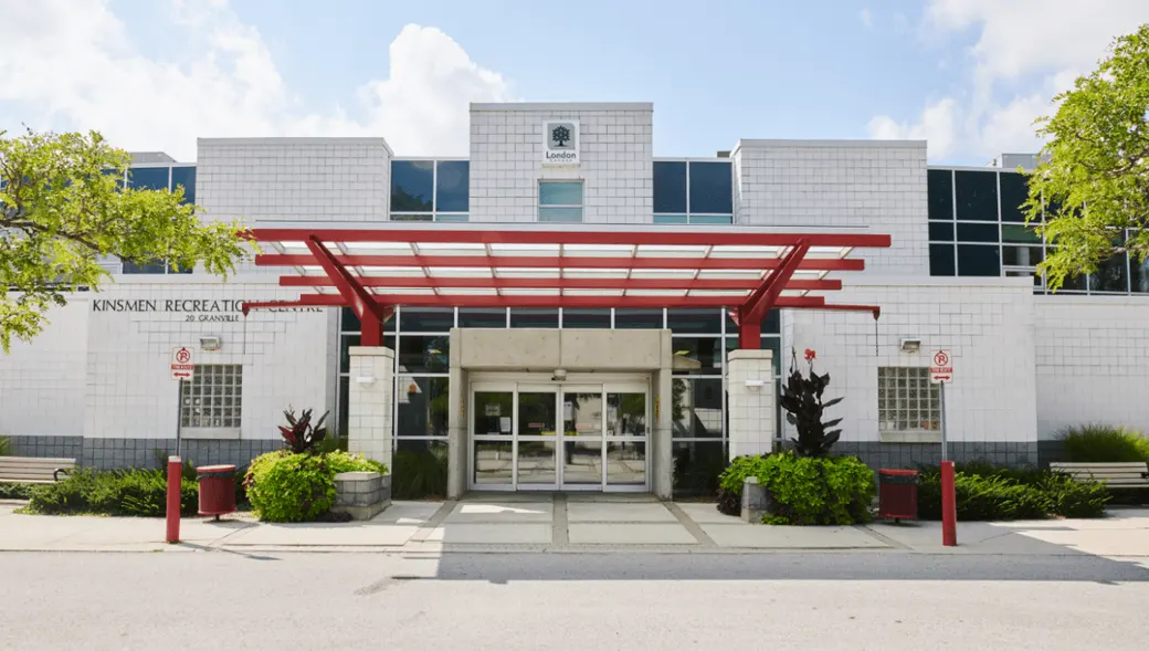 Kinsmen Recreation Centre exterior. Photo date not stated.