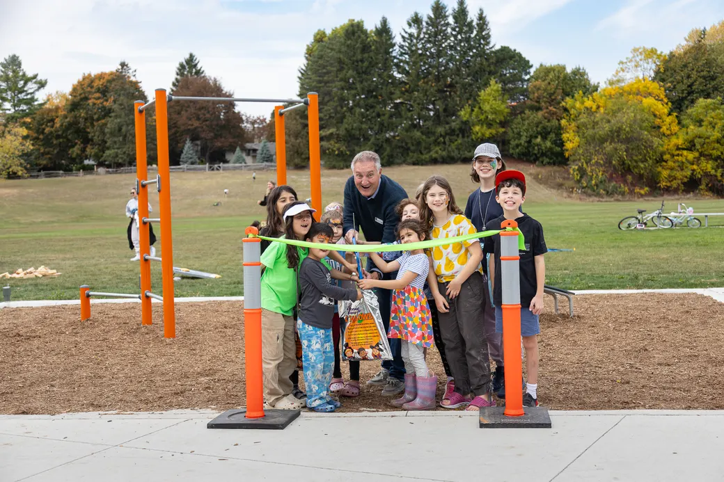 The playground opening at Oak Park. Photo date not stated.