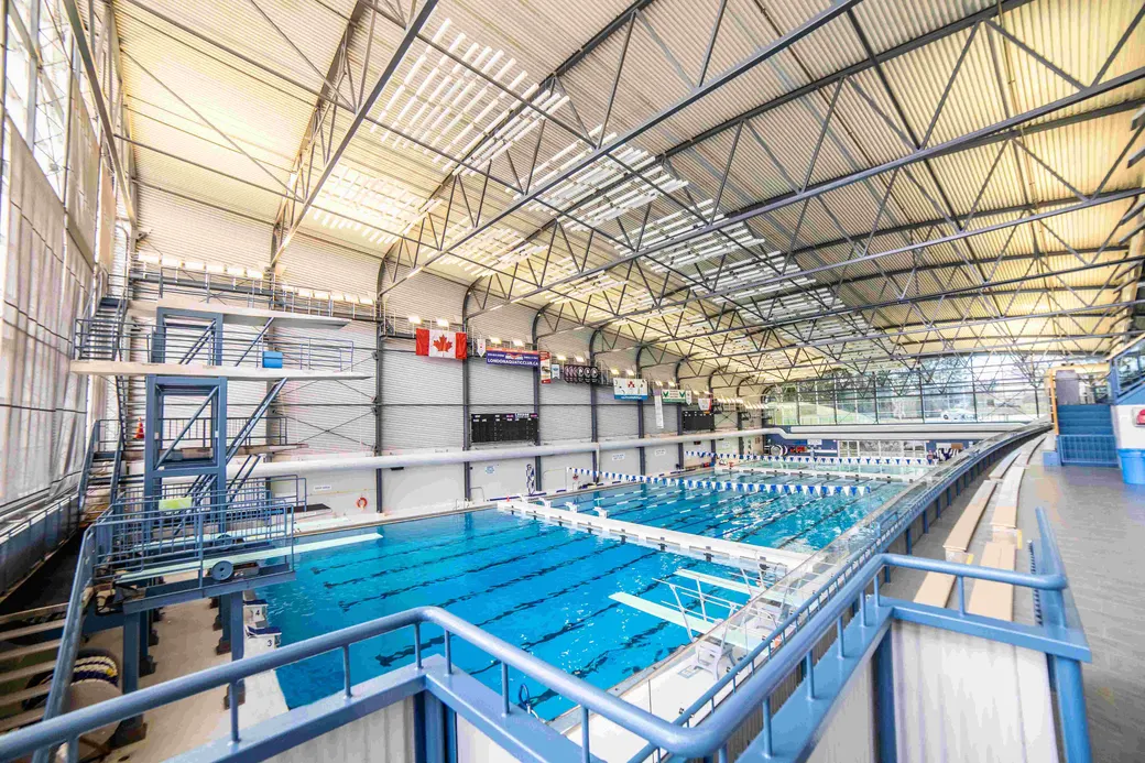The Canada Games Aquatic Centre pool. Photo date not stated.