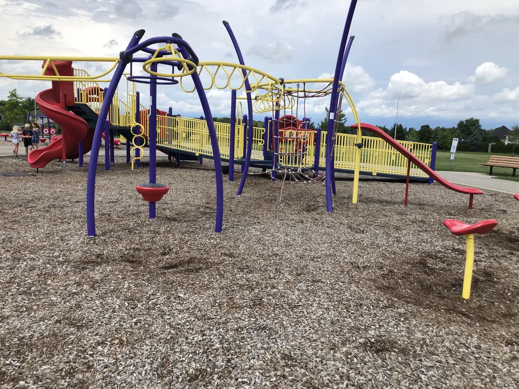 Playground at Riverbend Park. Published in the source’s 2020 park visit report. Current equipment may differ.