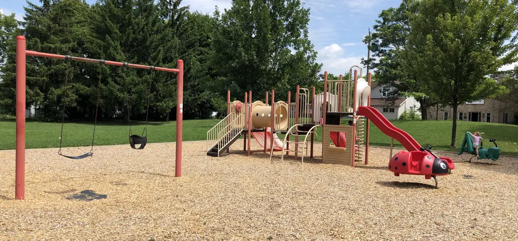 Playground at Meredith Park. Published in the source’s 2020 park visit report. Current equipment may differ.
