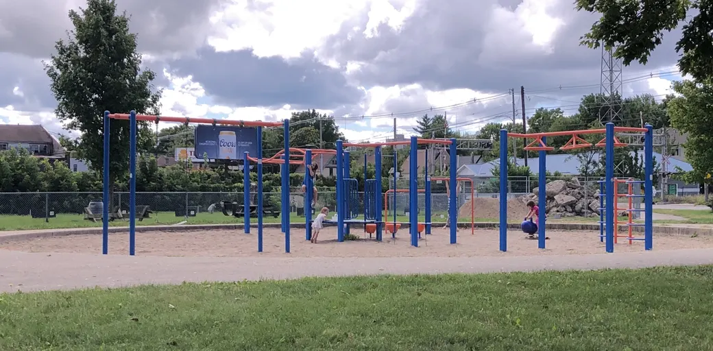 Playground at McMahen Park. Published in the source’s 2020 park visit report. Current equipment may differ.