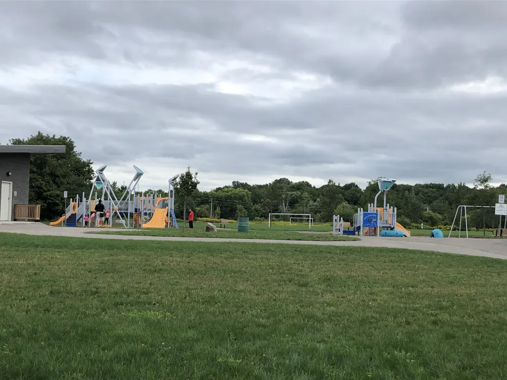 Playground at St. Julien Park. Published in the source’s 2020 park visit report. Current equipment may differ.