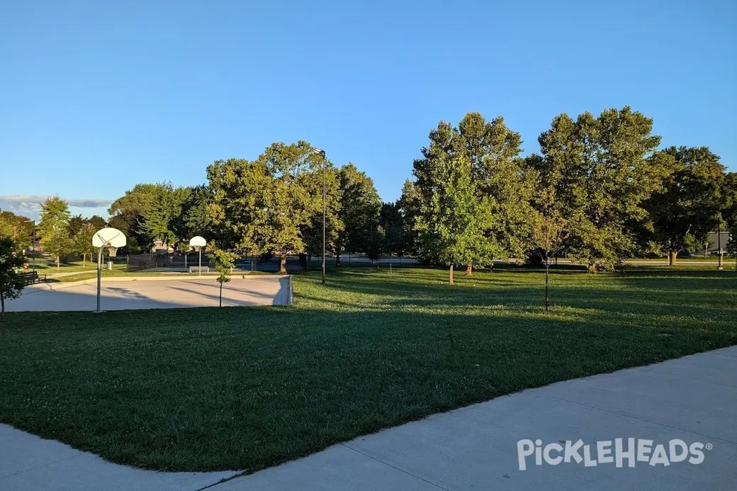 The play area and lawn at East Lions Park. Photo date not stated.