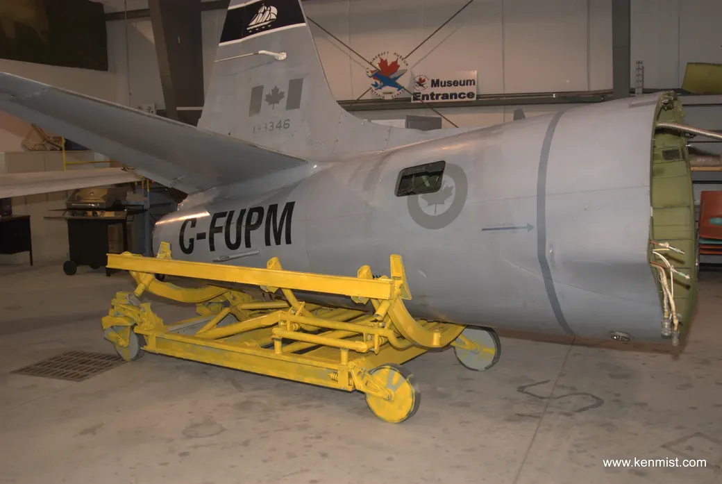 An aircraft inside the Jet Aircraft Museum on August 11, 2012.
