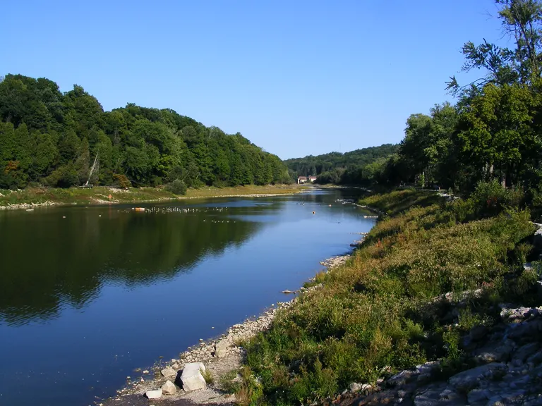 The Thames River beside Springbank Park in London, Ontario