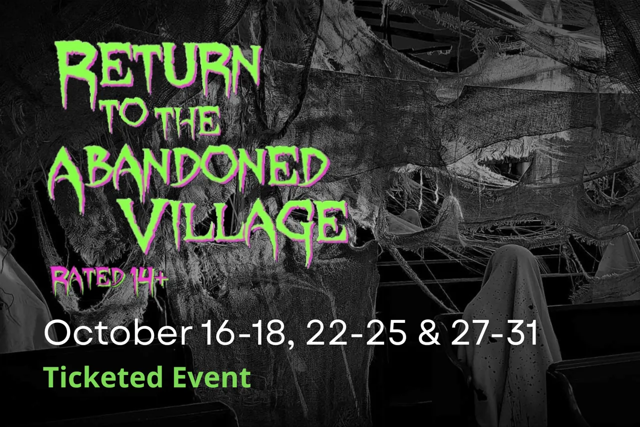A haunted scene shown in Fanshawe Pioneer Village’s event listing
